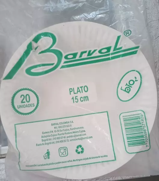 Plato 15 Cm Barval X 20 Und